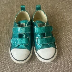 Converse Kids' Shimmering Teal Sneakers